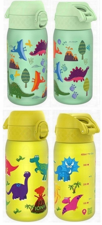 ION8 Dziecięcy bidon butelka na wodę do szkoły przedszkola BPA Free 400ml