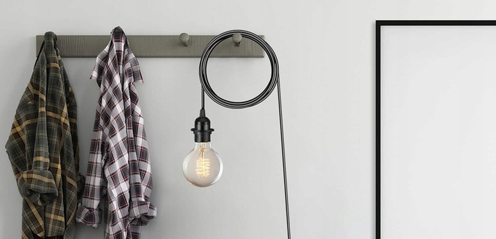 Gniazdo oprawa E27 z kablem włącznikiem wtyczką