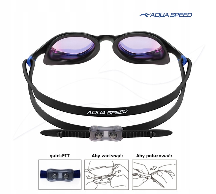 Okulary do pływania lustrzanki AQUA SPEED Vortex Mirror 07 +etui