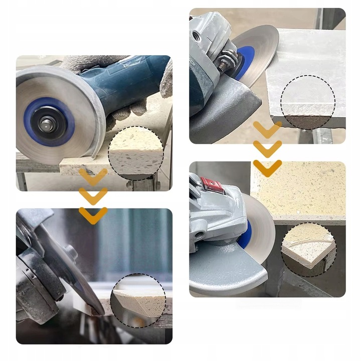 TARCZA DIAMENTOWA 125mm x 22 DO PŁYTEK GRESU GLAZURY SZLIFOWANIA CIĘCIA 45°