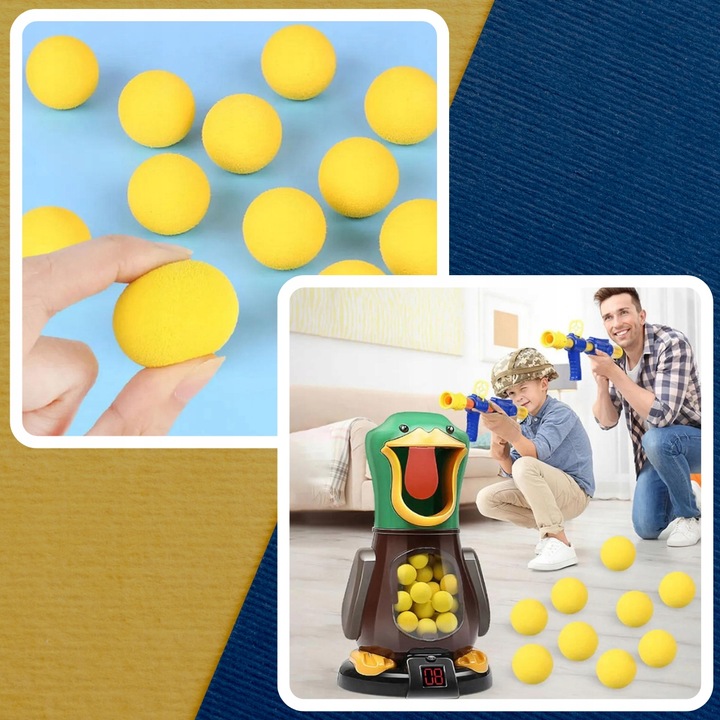 GŁODNA KACZKA STRZELANIE DO CELU PISTOLET ZABAWKOWY 2X GRA ZRĘCZNOŚCIOWA