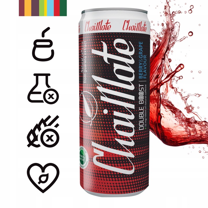 ChaiTea ChaiMate Berries Grapes 24 puszki 330ml napój yerba mate zgrzewka