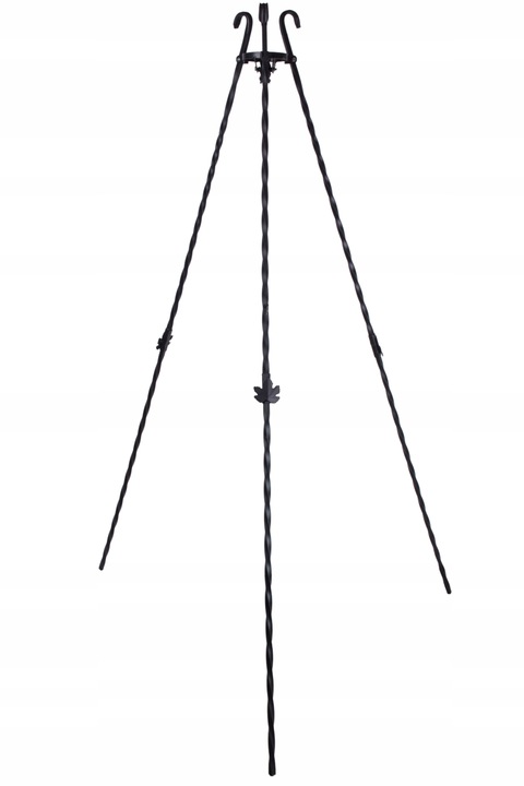 GRILL OGRODOWY TRÓJNÓG KUTY + RUSZT 60 CM WISZĄCY