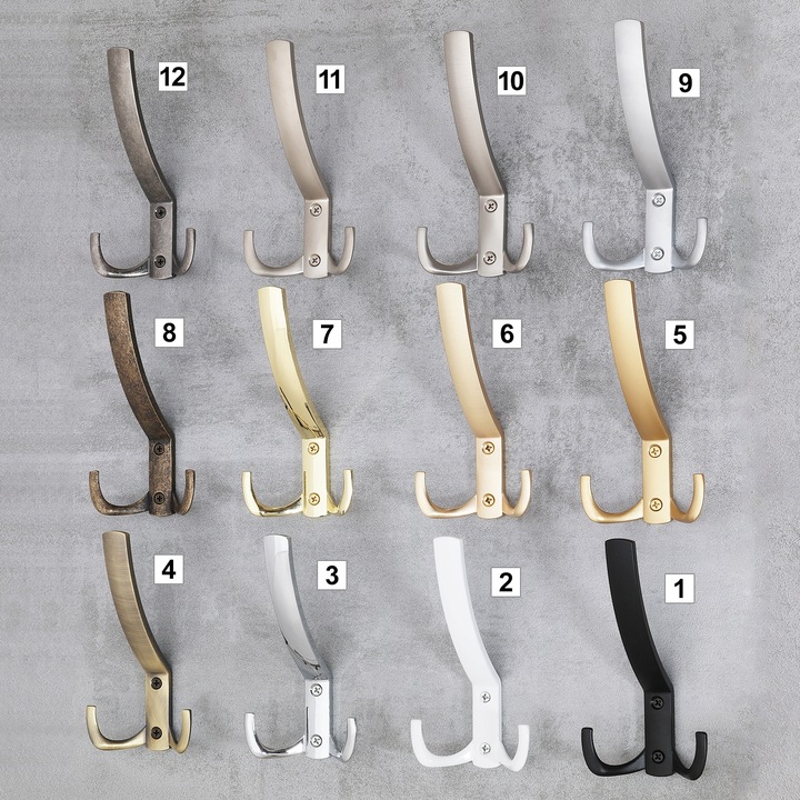 KLASYCZNY ŚCIENNY WIESZAK NA UBRANIA WIESZAK DO PRZEDPOKOJU Z 4