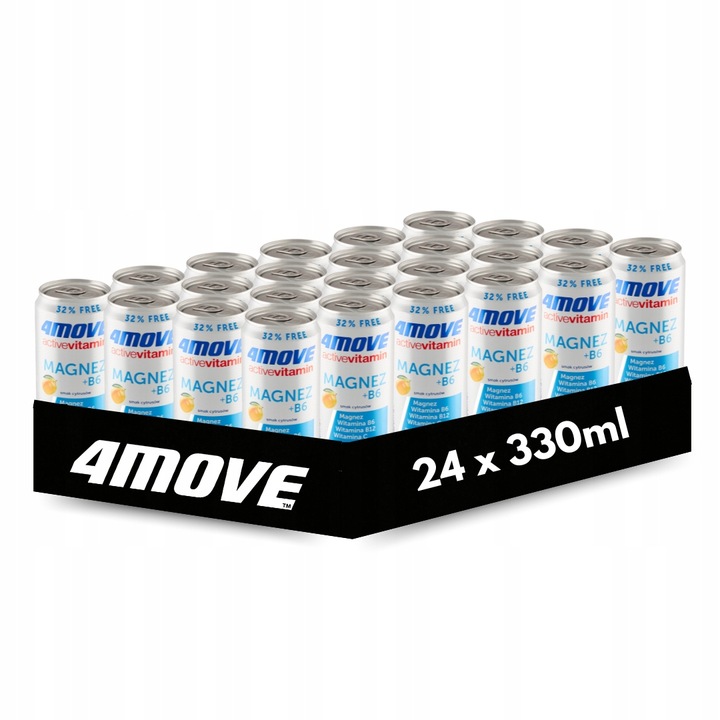 4MOVE Active Vitamin Koncentracja Napój gazowany smak grejpfruta 330 ml x24