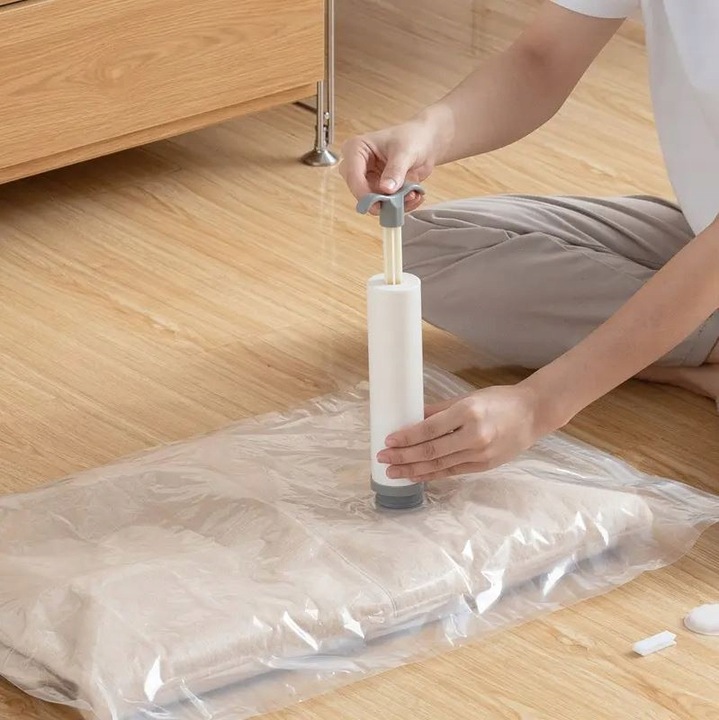 WORKI PRÓŻNIOWE Na Ubrania Pościel Torby, ZESTAW 10 SZTUK + POMPKA