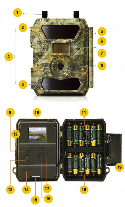 Kamera Leśna FOTOPUŁAPKA Myśliwska FHD GSM 4G LTE MMS wysyła FILMY