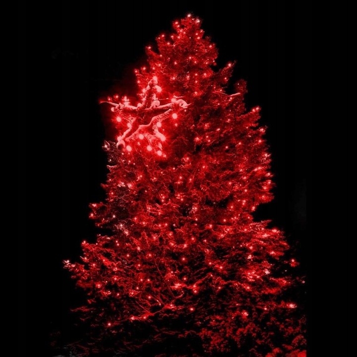 Lampki choinkowe 200 led zewnętrzny kolor czerwony