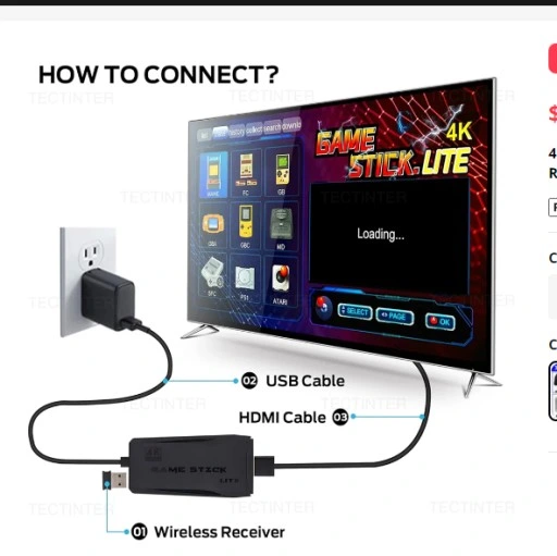 KONSOLA RETRO GRA TELEWIZYJNA BEZPRZEWODOWE 2 PADY 64G 20000 EMULATOR GIER