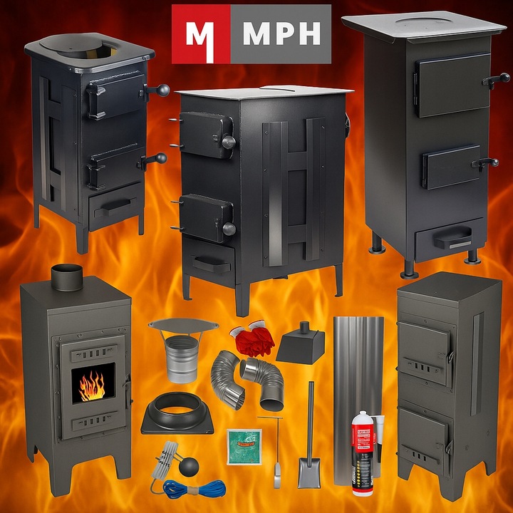 Piec piecyk koza kominek 7cegieł szamotowy ogrzewacz do domu garażu SOLIDNY