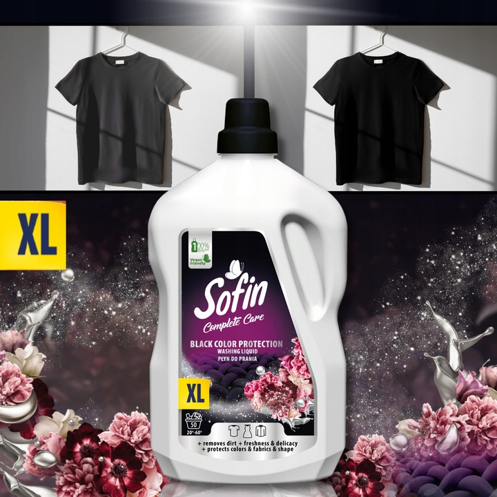 SOFIN Płyn do Prania Color Black Ochrona Kolorów i Tkanin 2 x 2,5l 100 prań