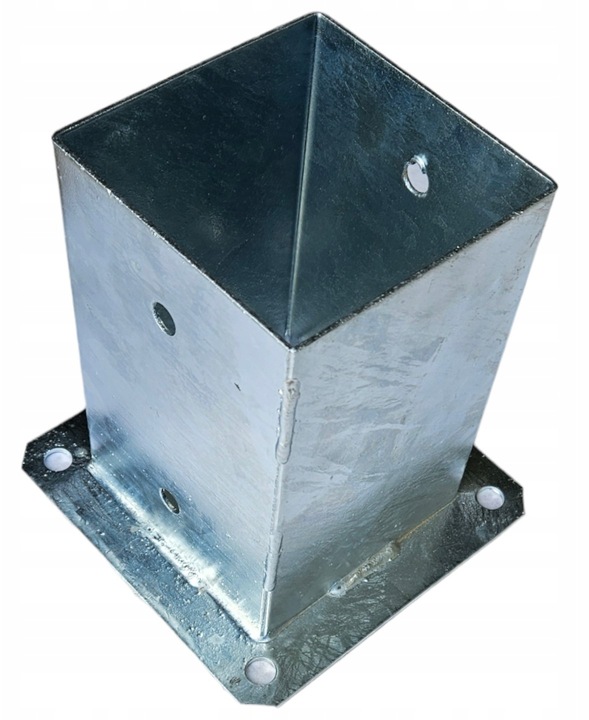 PODSTAWA SŁUPA PRZYKRĘCANA 100 x100 mm WSPORNIK KOTWA 10x10 cm MOCNA GRUBA