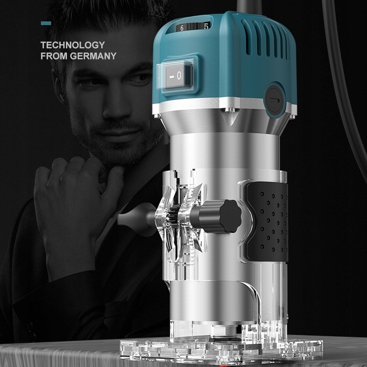 Frezarka górnowrzecionowa 800 W,metalowy korpus,niebieskie