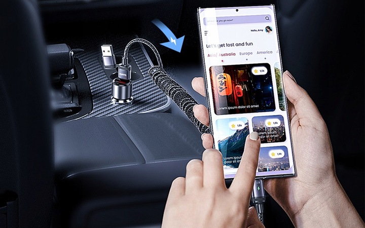 BOSTE SZYBKI KABEL PRZEWÓD USB-C / USB-A DO USB-C 2W1 60W PD QC MOCNY 1.5M