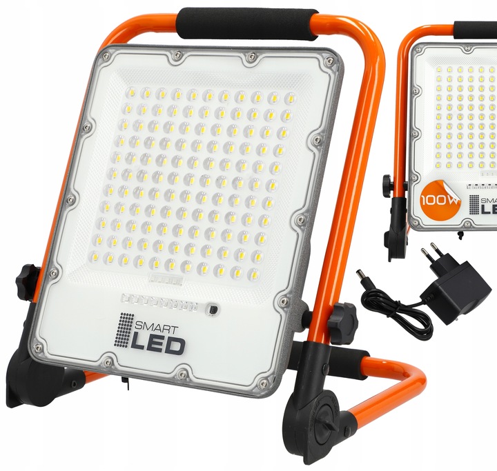 Halogen LED Naświetlacz Akumulatorowy Budowlany 100W Roboczy Przenośny