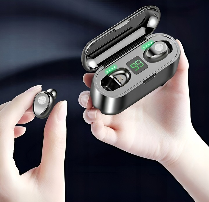 SŁUCHAWKI BEZPRZEWODOWE BLUETOOTH 5.3 3 GEN MODEL 2024 MIKROFON + POWERBANK