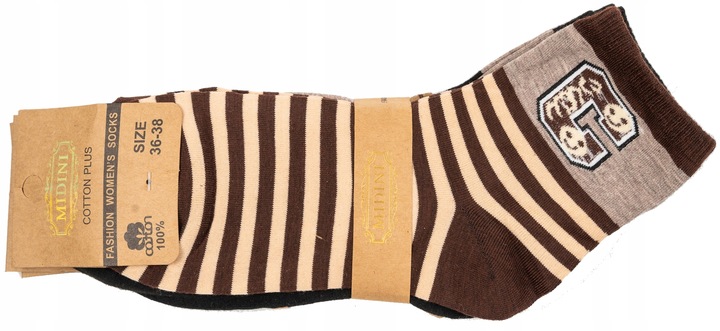 5x Skarpetki Damskie Skarpety Bawełniane Kolorowe Śmieszne Wzory 39-42