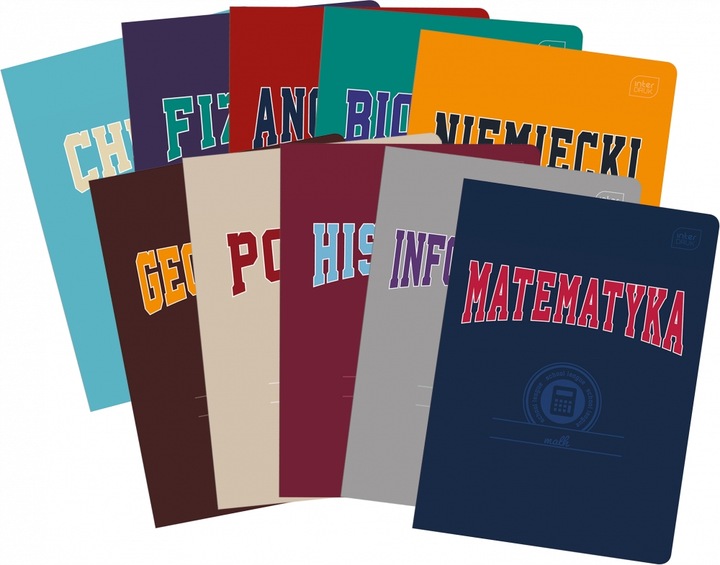 Komplet zestaw 10 zeszytów INTERDRUK ściąga kolor A5/60k kl 7-8