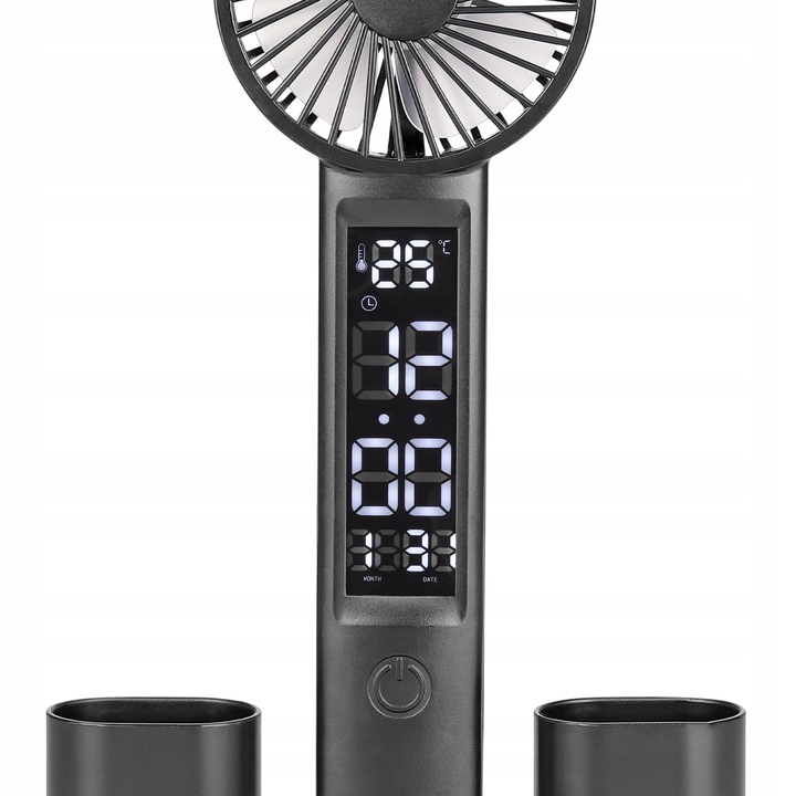 LAMPKA NA BIURKO BIURKOWA NOCNA LED z wiatrakiem zegarem szkolna