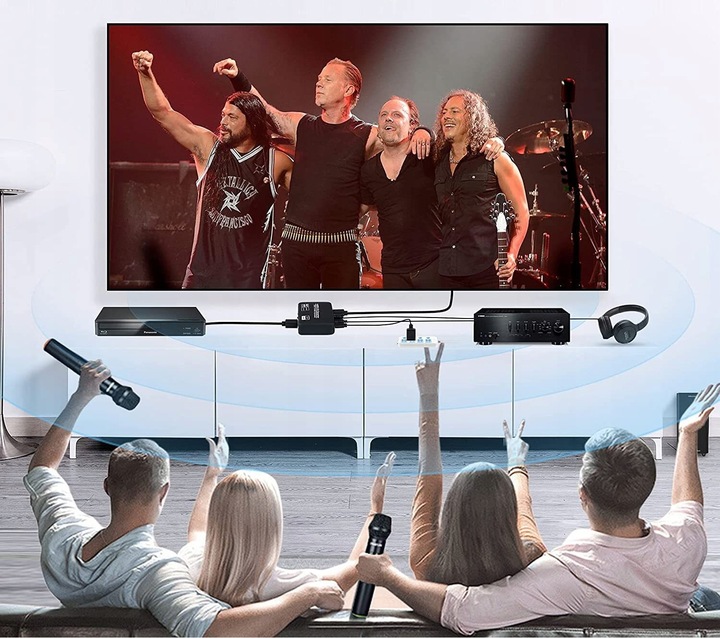 Ekstraktor HDMI 2.0 TOSLINK KONWERTER AUDIO ARC TOSLINK CINCH AUX HDCP