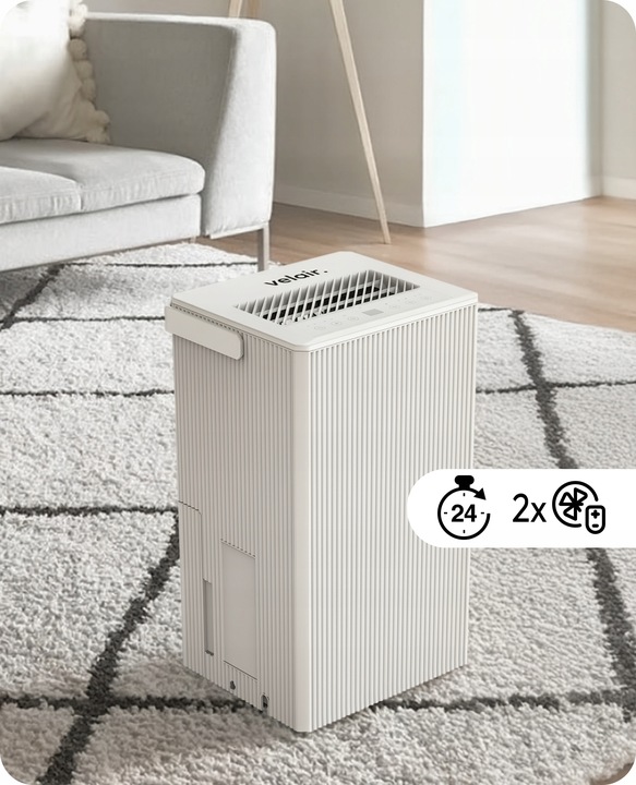 Osuszacz powietrza VELAIR LUMEA 12l/24h WiFi + TIMER pochłaniacz