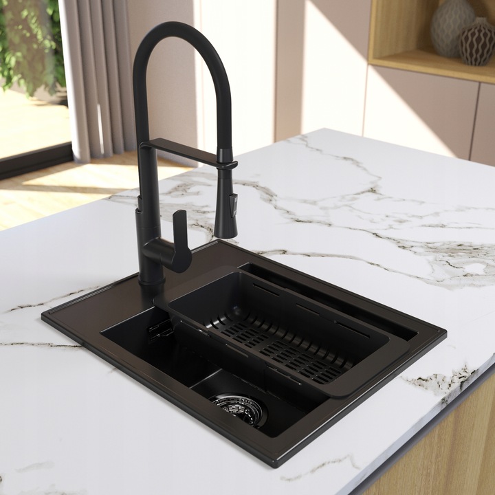 OCIEKACZ do ZLEWU na NACZYNIA organizer CZARNY suszarka OCIEKARKA +