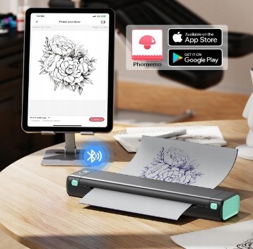 MASZYNA DO TATUAŻY DRUKARKA SZABLONÓW TERMICZNYCH STUDIO TATUAŻU M08F BT