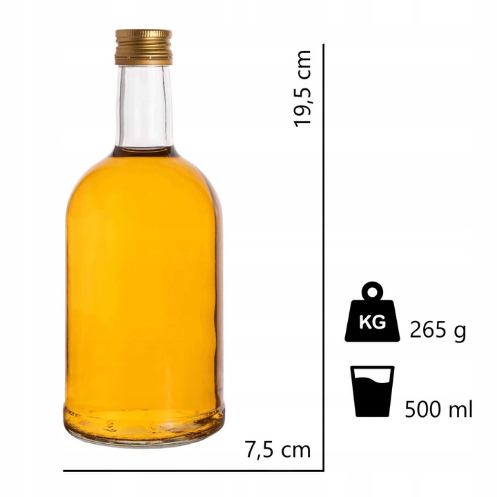 10x BUTELKI MONOPOLOWE LUKSUSOWE DEKORACYJNE TADEUSZ 500 ml NA NALEWKI SOKI