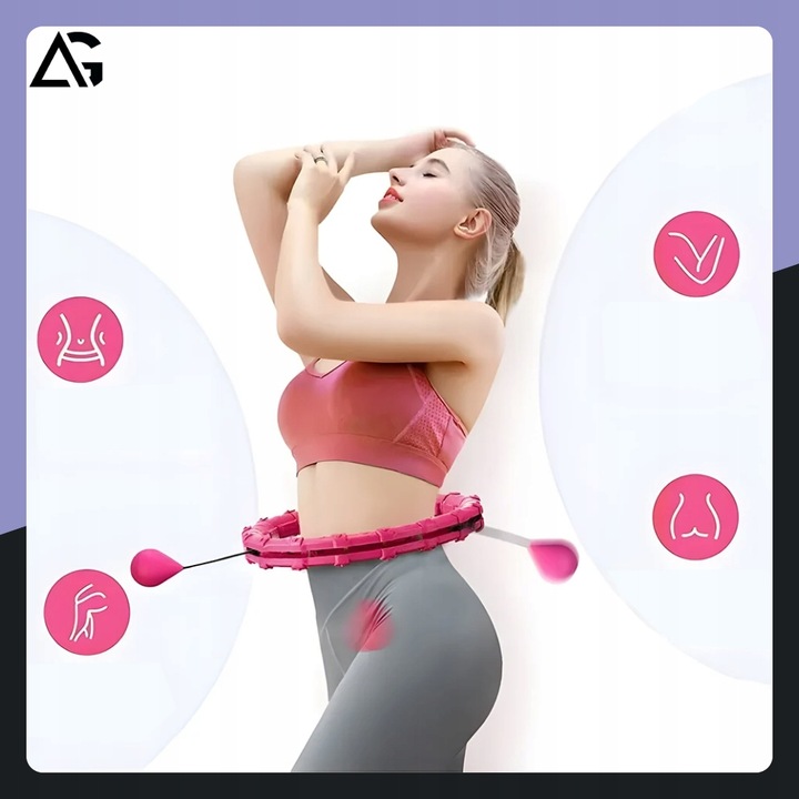 HULA HOP Z OBCIĄŻENIEM ODCHUDZAJĄCE Z OBCIĄŻNIKIEM SMART HULAHOP PLUS