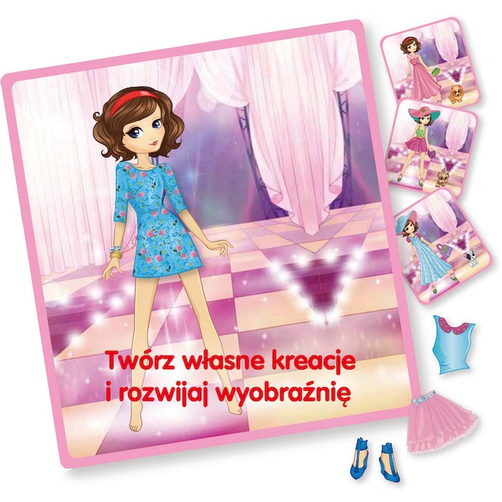 Układanka magnetyczna Modna Dama ubieranka 72w1