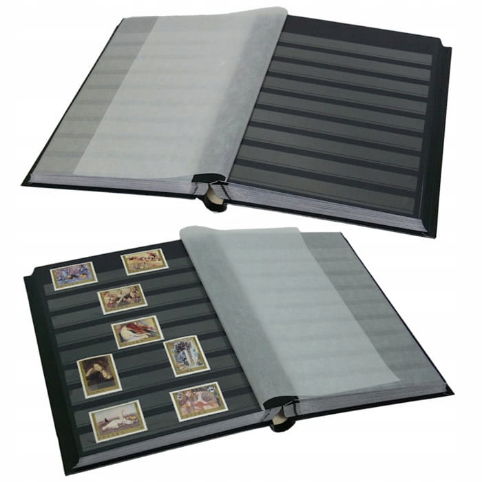 Leuchtturm klaser na znaczki 32 czarne strony,czarny Basic