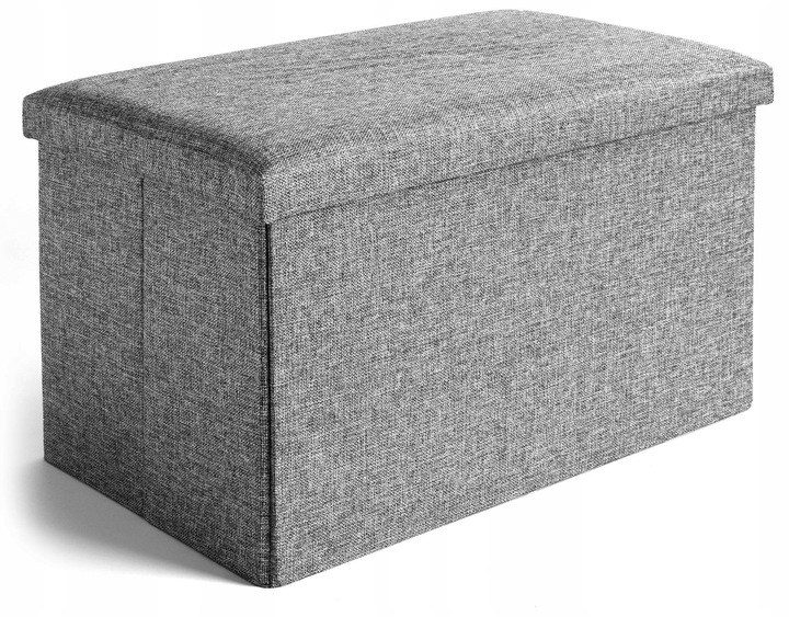 PUFA OTWIERANA TAPICEROWANA SKŁADANA POJEMNIK ZE SCHOWKIEM PODNÓŻEK XL