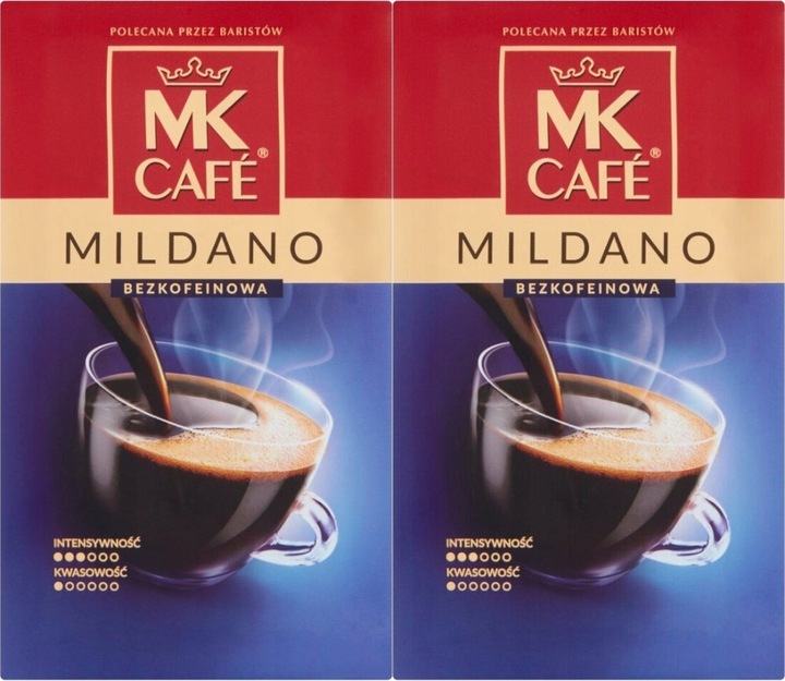 Kawa bezkofeinowa mielona MK Cafe Mildano 250 g x2