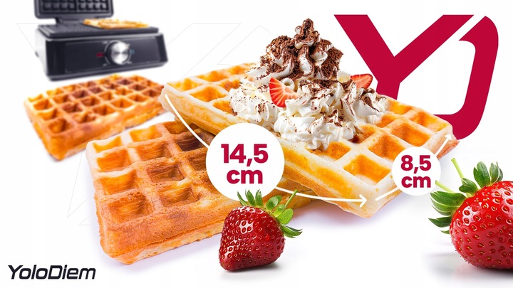 GOFROWNICA 2300W 2 DUŻE GOFRY REGULACJA CHRUPKOŚCI NIEPRZYWIERAJĄCA