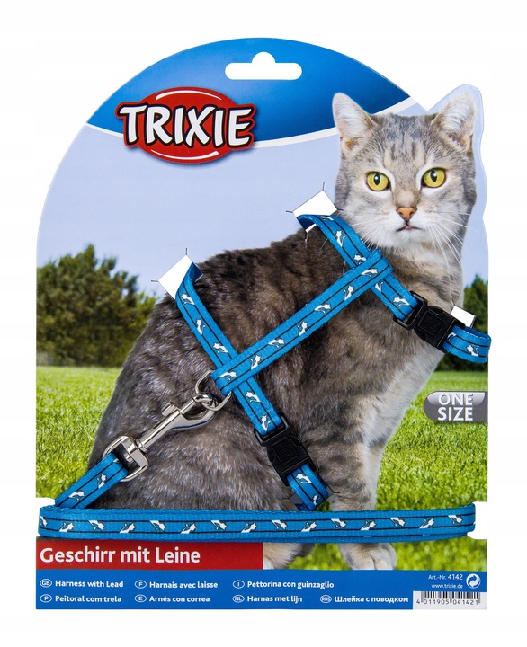 SZELKI REGULOWANE BEZUCISKOWE DLA KOTA + SMYCZ