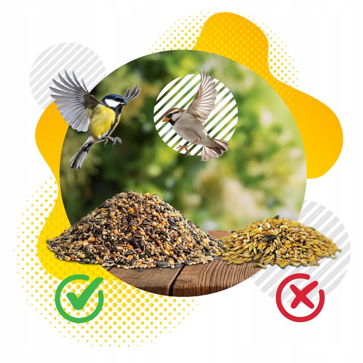 KARMA DLA PTAKÓW 10kg ZE SŁONECZNIK DROBNE ZIARNO DO KARMNIK + PLAKAT