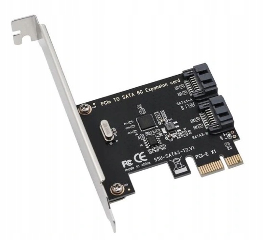 Adapter Karta PCI-E 1x na 2x SATA 3 Kontroler PCI Express
