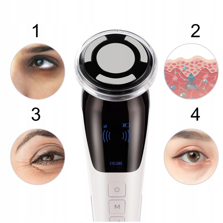 MEZOTERAPIA BEZIGŁOWA MASAŻER EMS TWARZY LIFTING 5w1 URZĄDZENIE DO MASAŻU