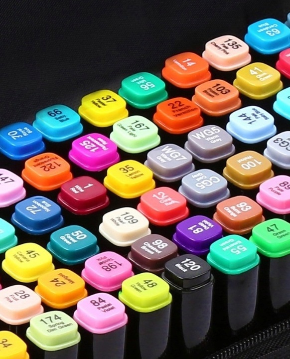 MARKERY MEGA ZESTAW 168 SZTUK + TORBA NASYCONE