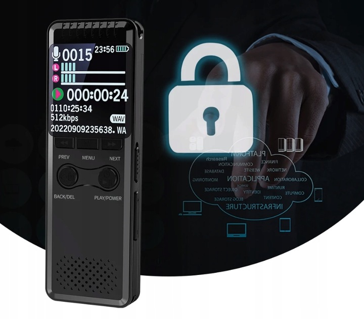 DYKTAFON SZPIEGOWSKI MINI CYFROWY PODSŁUCH MAŁY PENDRIVE 32GB