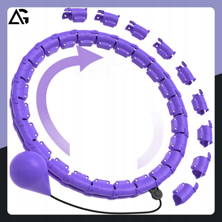 HULA HOP Z OBCIĄŻENIEM ODCHUDZAJĄCE Z OBCIĄŻNIKIEM SMART HULAHOP PLUS