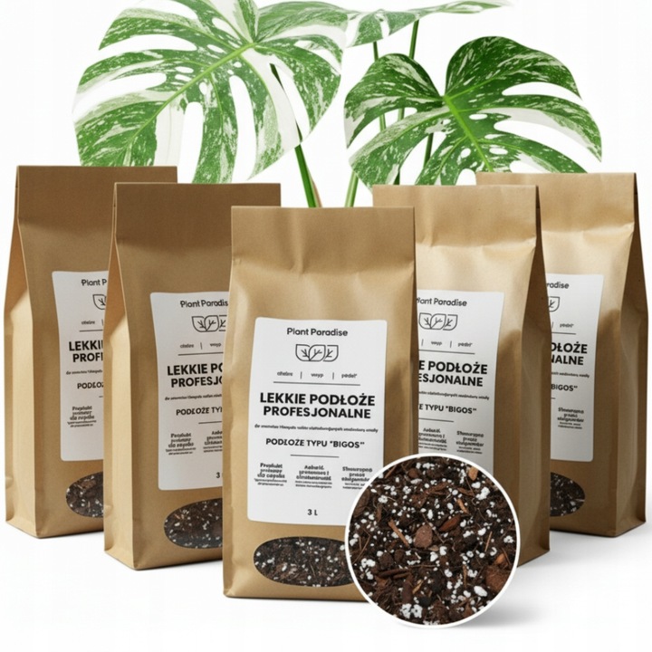 15L Lekkie podłoże PREMIUM ziemia do roślin doniczkowych monster BIGOS
