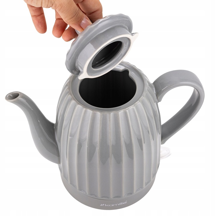 CZAJNIK ELEKTRYCZNY BEZPRZEWODOWY CERAMICZNY KAMILLE 1500 W 1,5 L