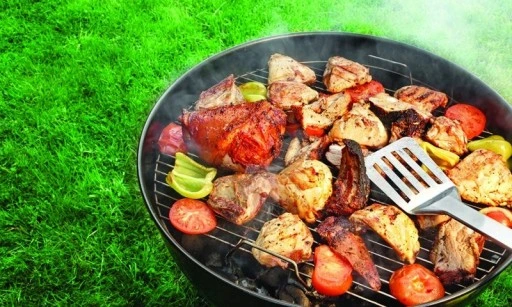 Grill BBQ KETTLE Ogrodowy węglowy na brykiet Zamykany POKRYWA półka