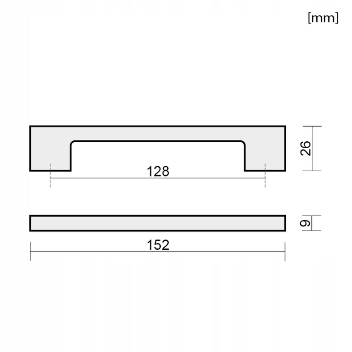 10x UCHWYT MEBLOWY CZARNY UCHWYT DO MEBLI KUCHENNYCH UCHWYT DO SZAFKI