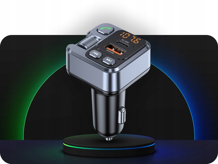 TRANSMITER BLUETOOTH SAMOCHODOWY AUDIO FM MP3 BT SZYBKA ŁADOWARKA USB