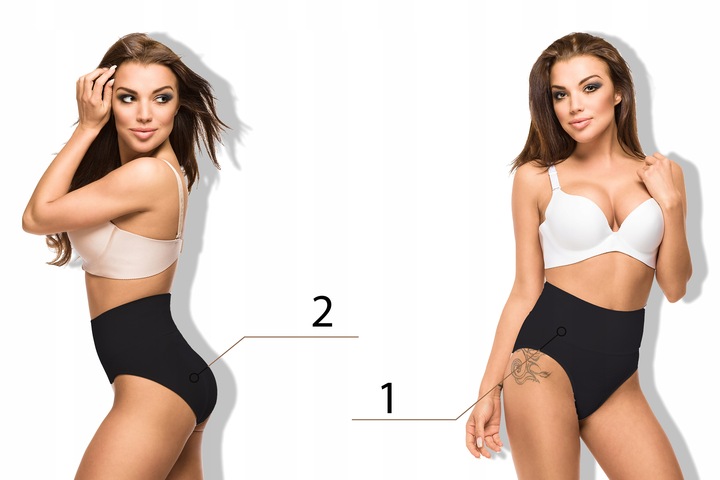 Stringi Majtki Damskie Wyszczuplające KORYGUJĄCE modelujące WYSOKIM STANEM