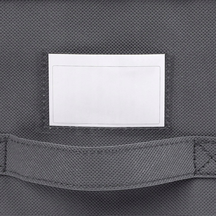 Organizer na Ubrania Pościel Szary Pojemnik Pudełko z Pokrywą do Szafy