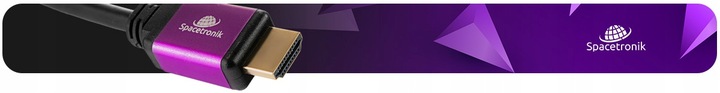 Kabel UHS HDMI 2.1 8K 48 Gbit/s Spacetronik 1,5m CERTYFIKOWANY czarny