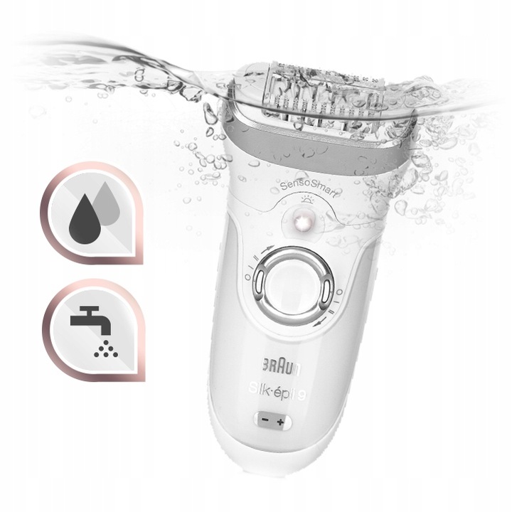 DEPILATOR BRAUN Silk-epil 9 SENSOSMART Wet&Dry + GOLARKA - LIMITED EDITION